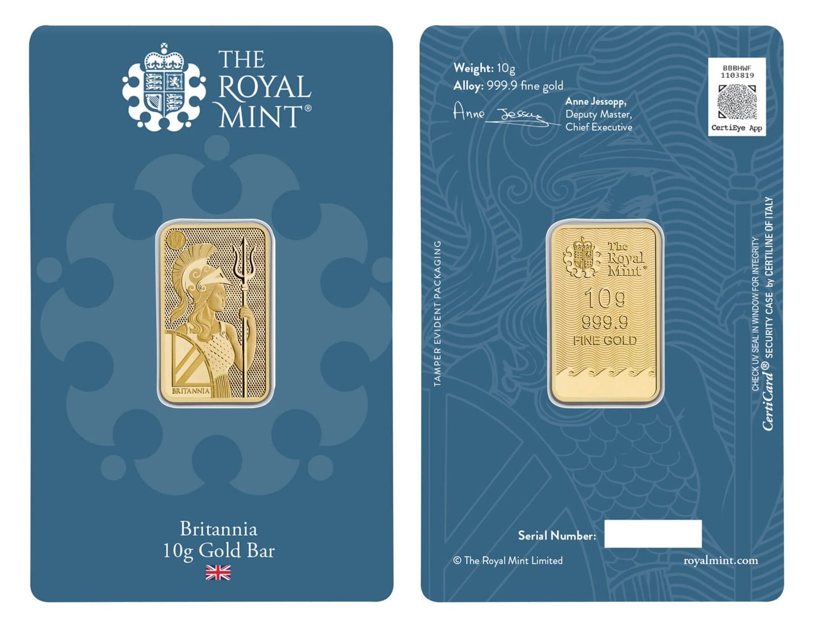 10g Britannia Gold Bar
