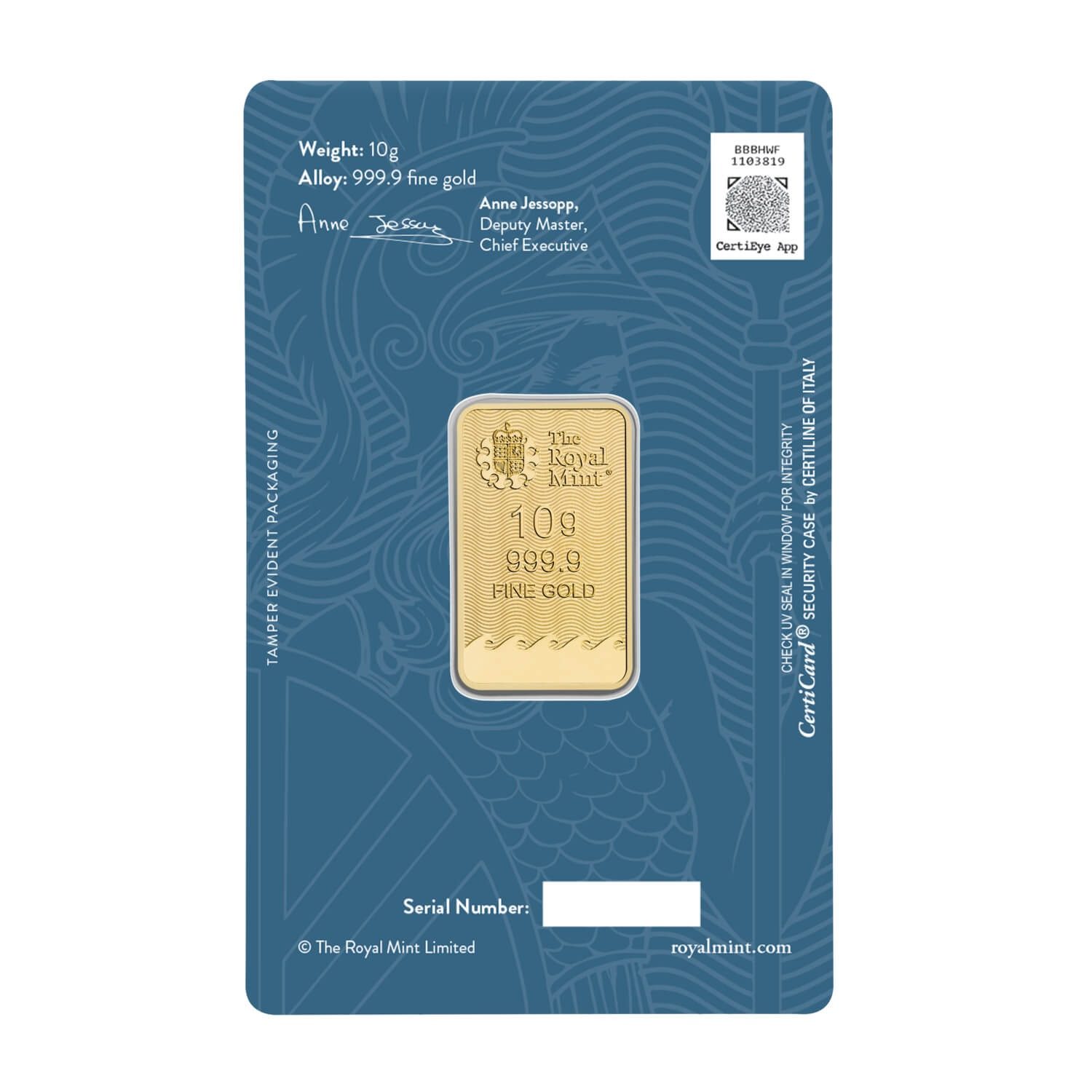 10g Britannia Gold Bar image 3