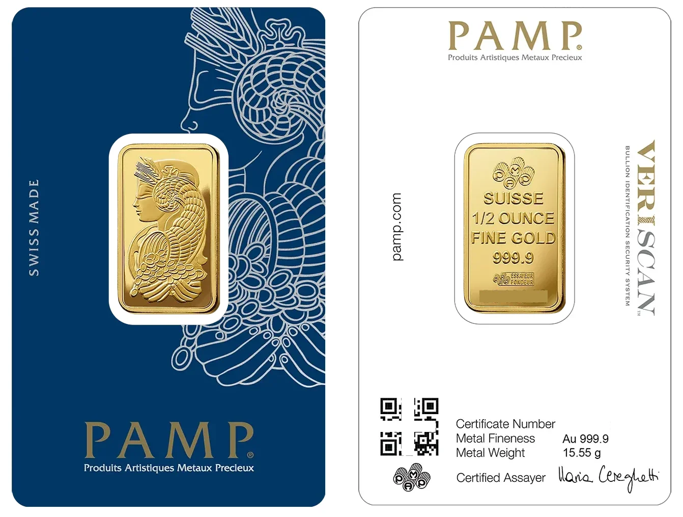 1/2oz Pamp Gold Bar (VeriScan)