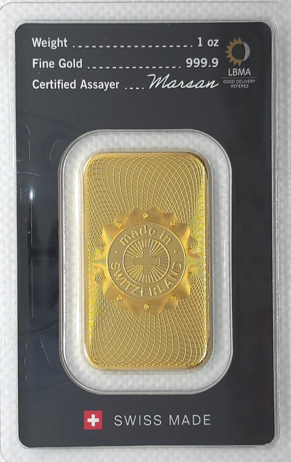 1oz Argor Heraeus Gold Bar (New Classic) image 2