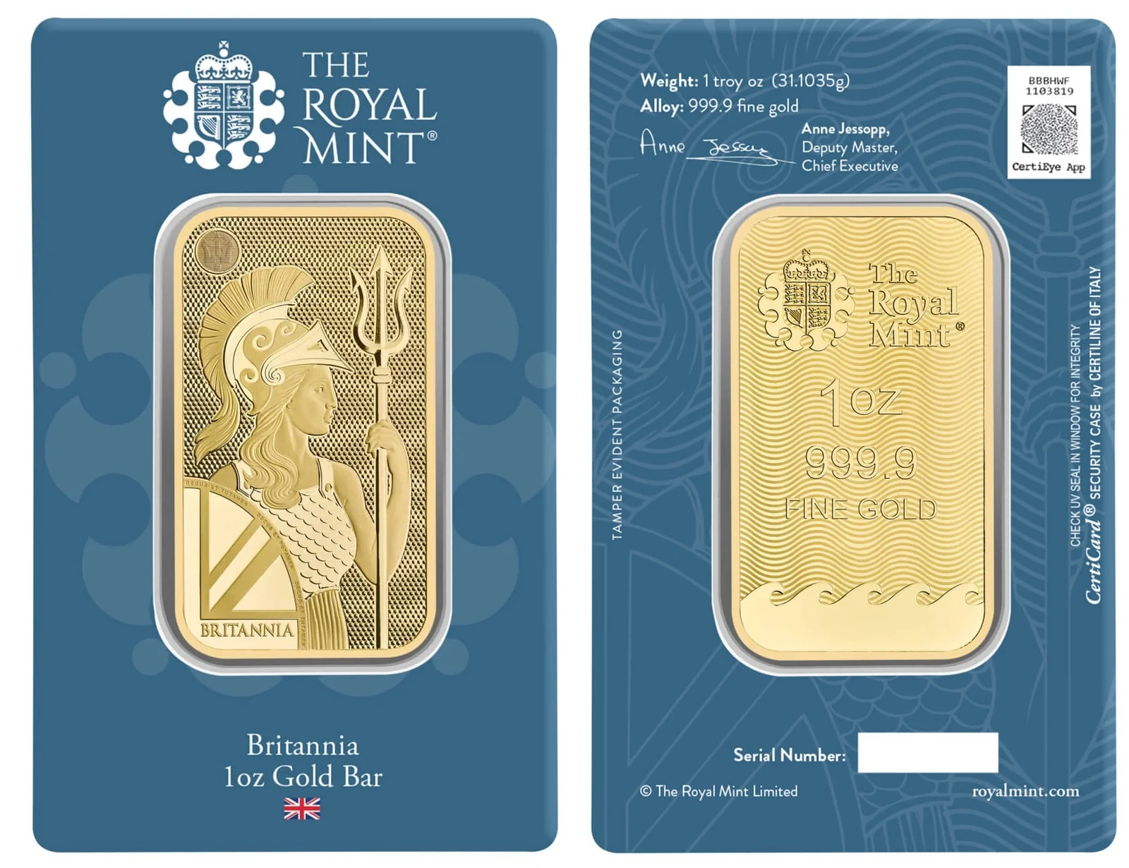 1oz Britannia Gold Bar
