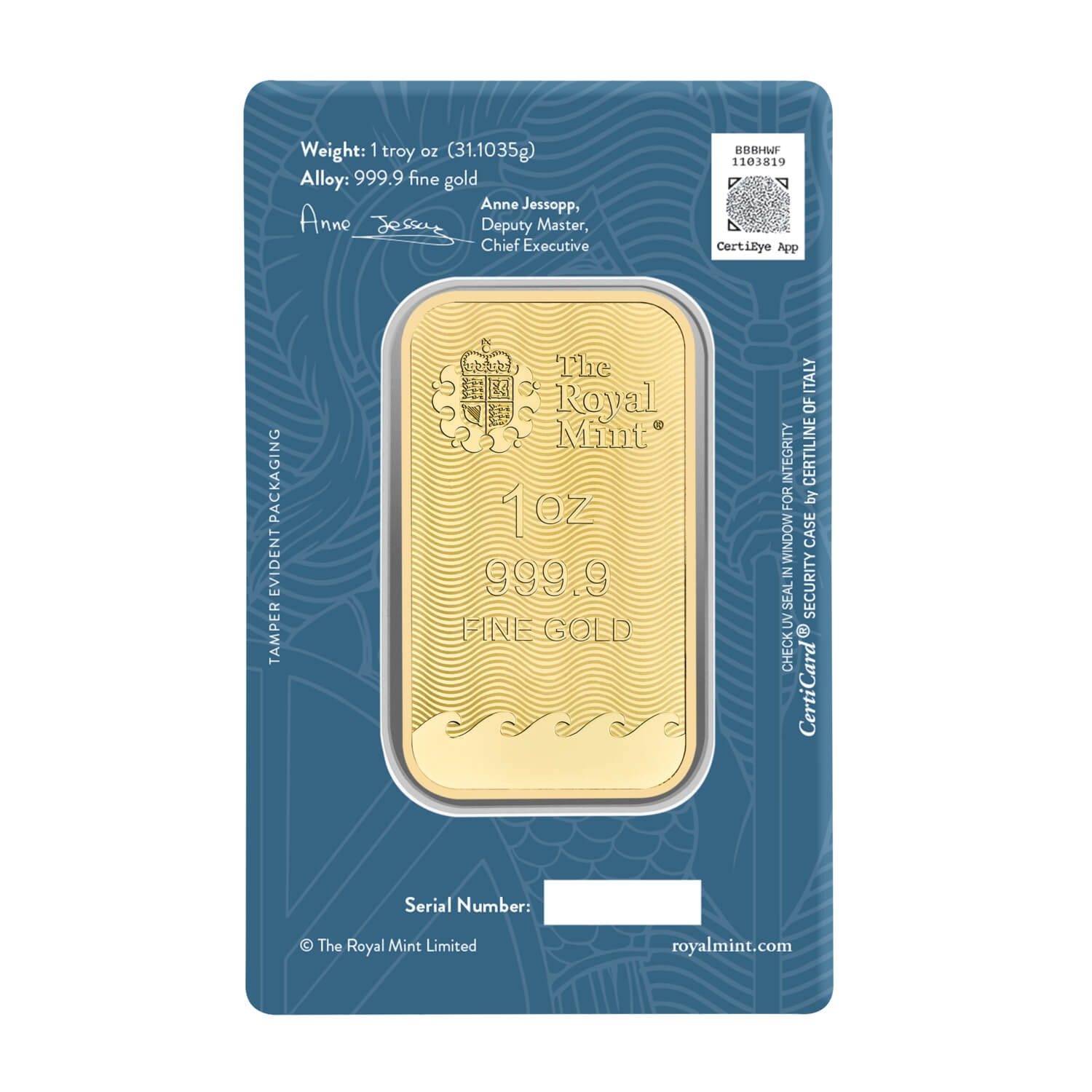 1oz Britannia Gold Bar image 3