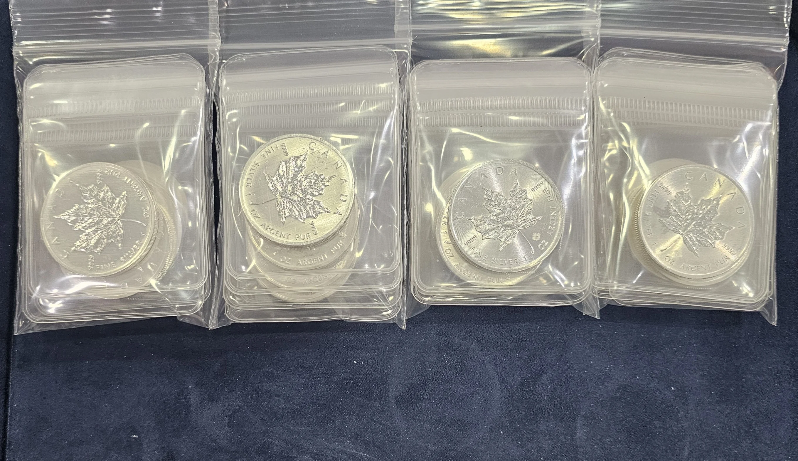 1oz Canadian Maple Leaf Silver Coin (10 pieces) - Random years