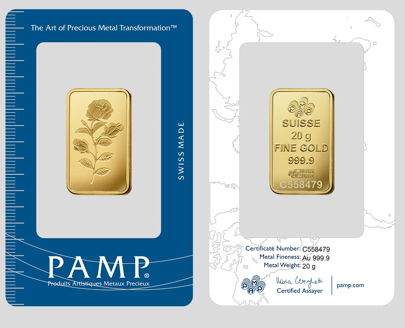 20g Pamp Rosa Gold Bar