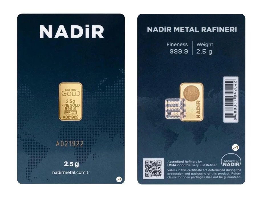 2.5g Nadir Gold Bar