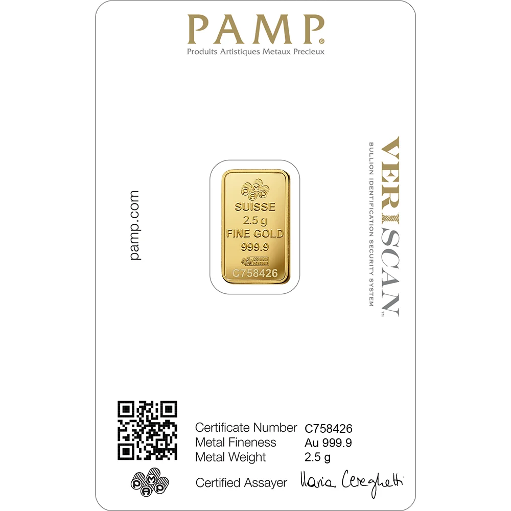 2.5G Pamp Gold Bar (VeriScan) image 2