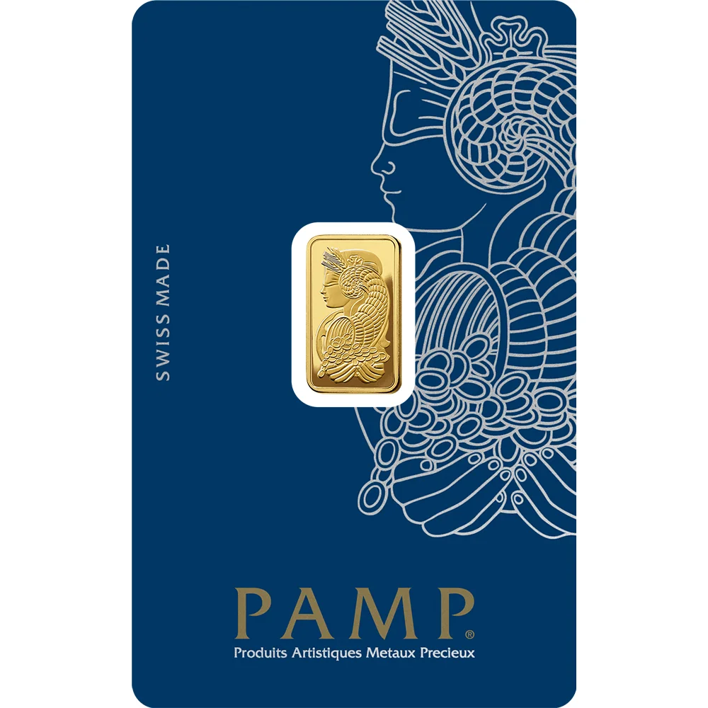2 pcs set - 2.5G PAMP GOLD BAR