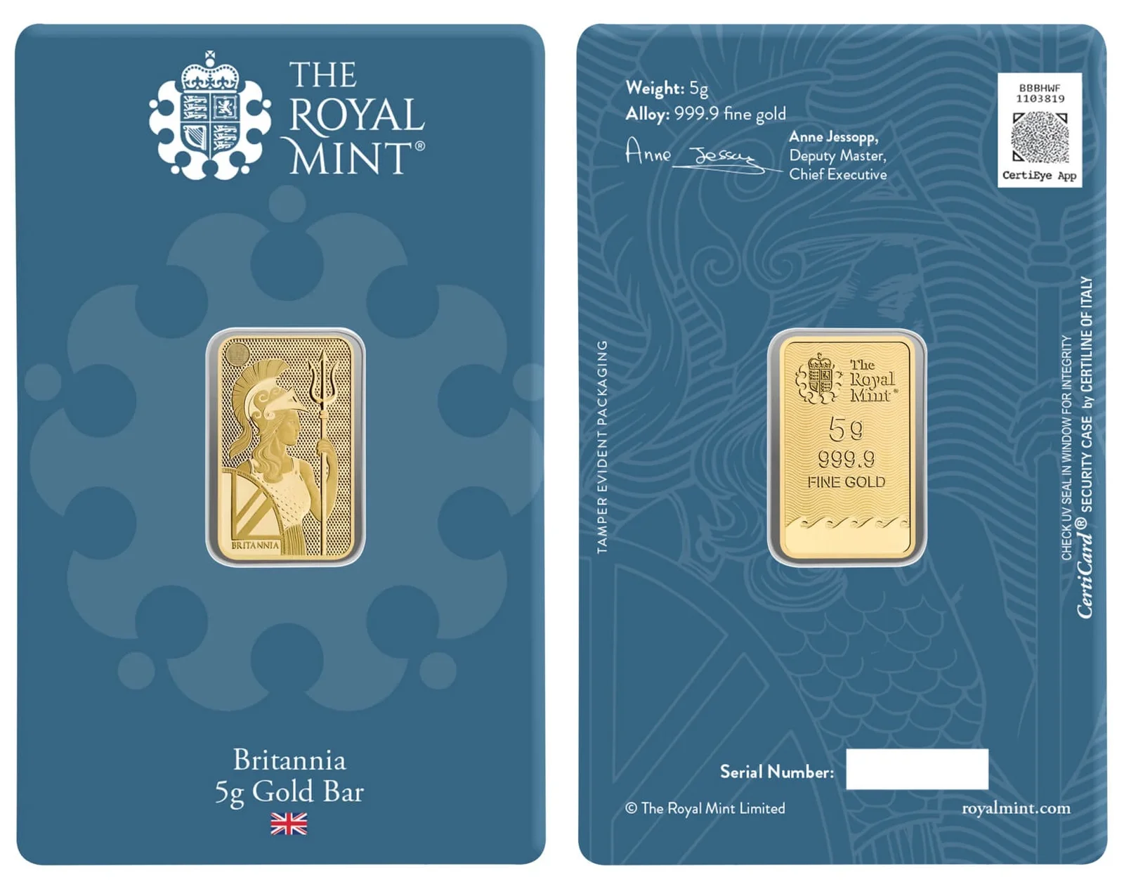 5g Britannia Gold Bar