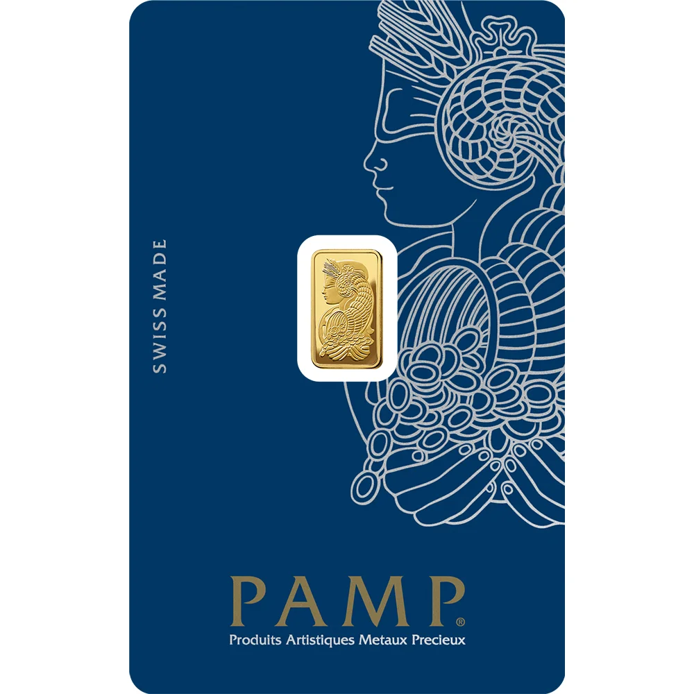 5 pcs set - 1G PAMP GOLD BAR
